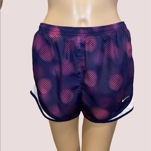 Nike Dri-Fit Tempo 2-in-1 Black Purple Pink Running Athletic Shorts Sz Small VGC